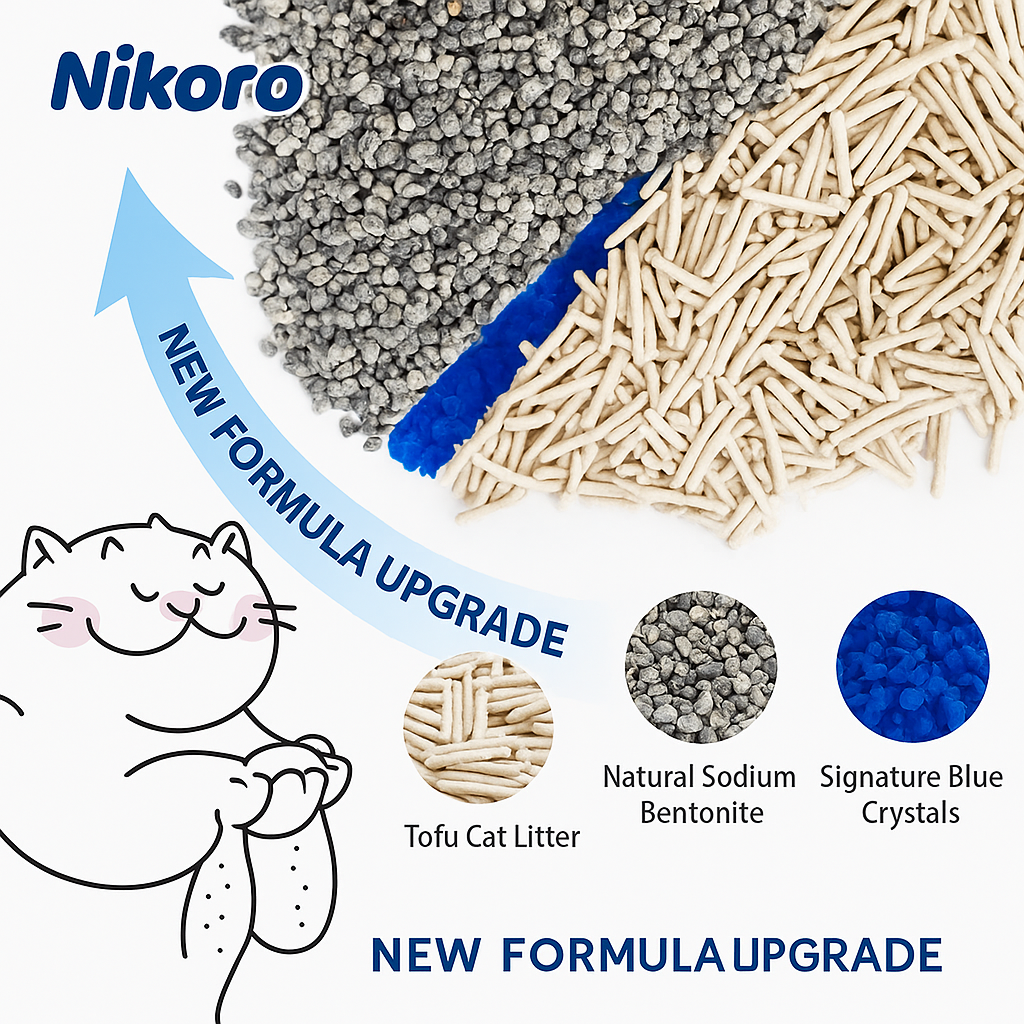 Nikoro Clumping Clay Mixed Tofu Cat Litter